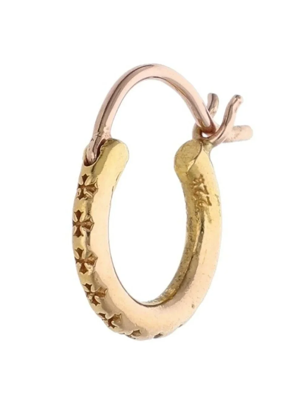 Chrome Hearts 22k Hoop Tfl Sml Gold Earrings
